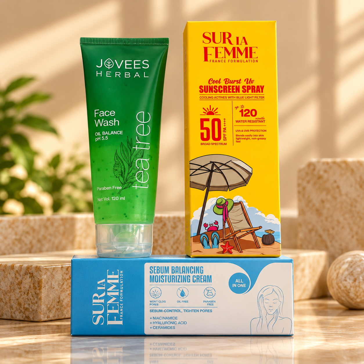 3-product skincare combo for Men & Women