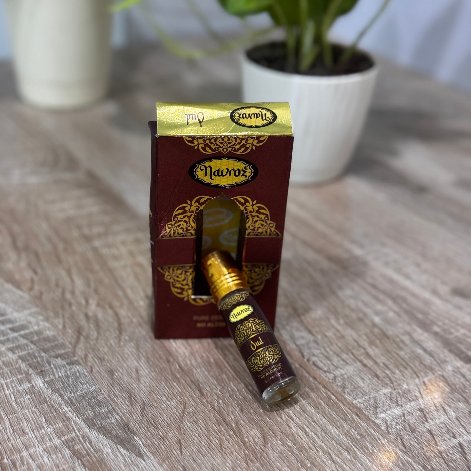 Navroz Pure Perfume Attar No Alcohol 2 x 8 ml Musk Rose & White Oud