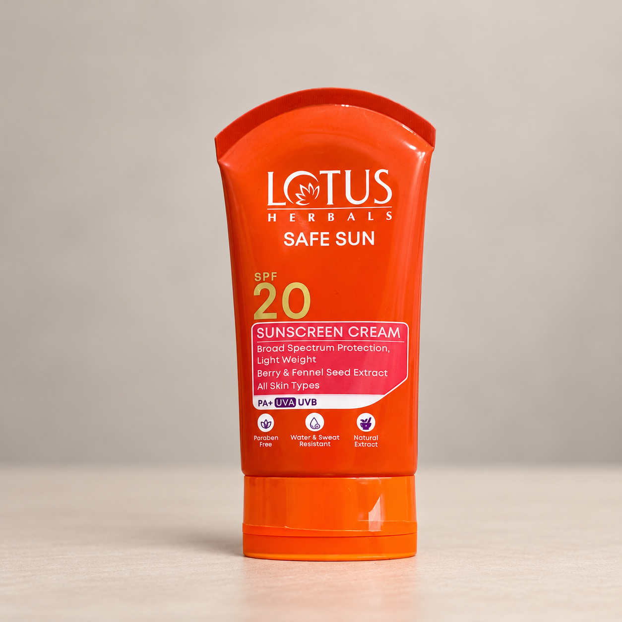 Lotus Herbals Safe Sun Sunscreen Cream SPF 20 PA+ – 50 g