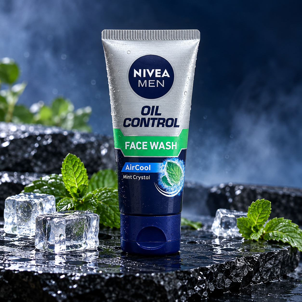 NIVEA MEN Oil Control Face Wash 50 g | With Magnolia Bark Extracts for 12 Hr Oil Control in Summer | 10 X Vitamin C Effect for Radiant Skin | For Oily Skin
