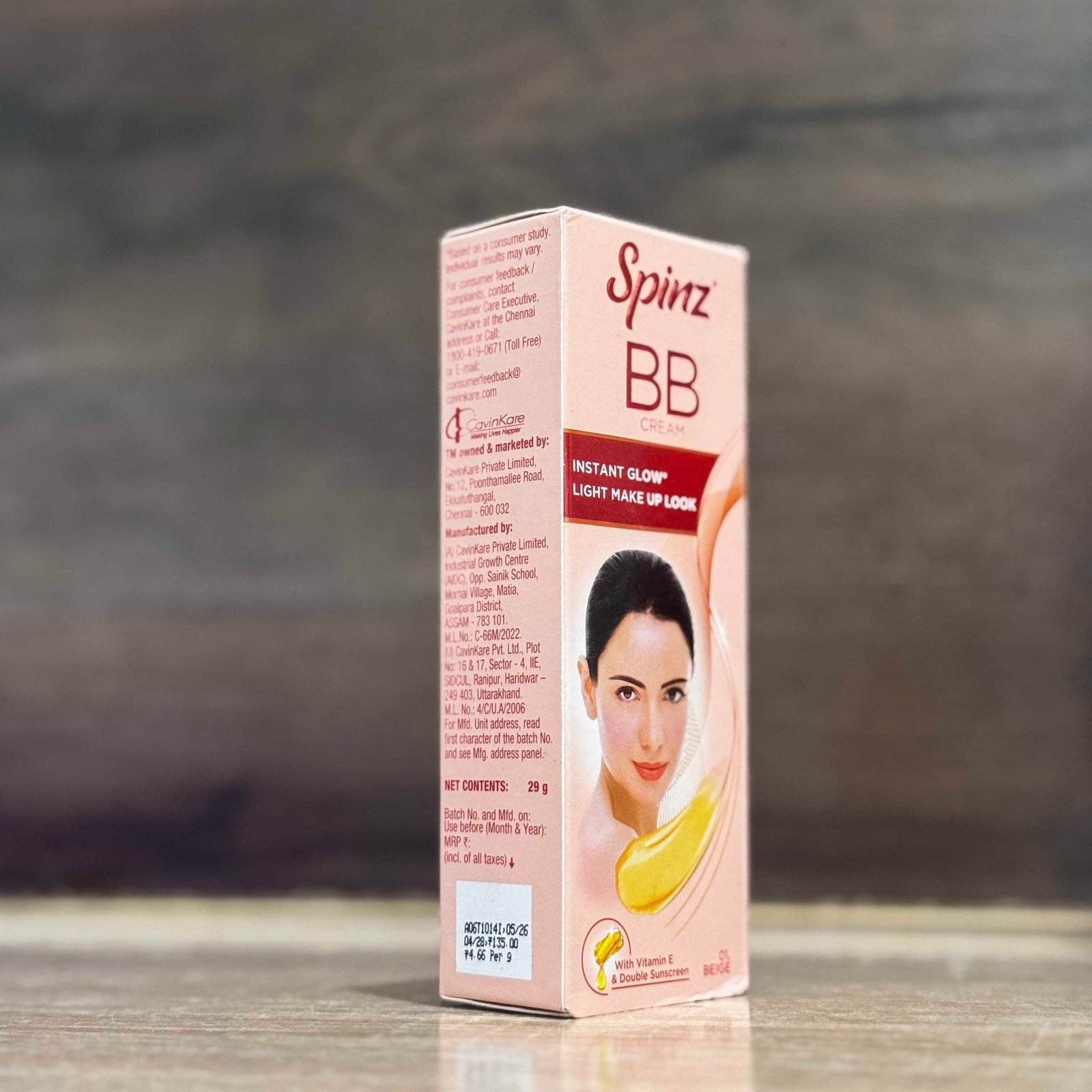 Spinz BB Cream – Instant Glow, Even Skin Tone & Natural Coverage, 29 g