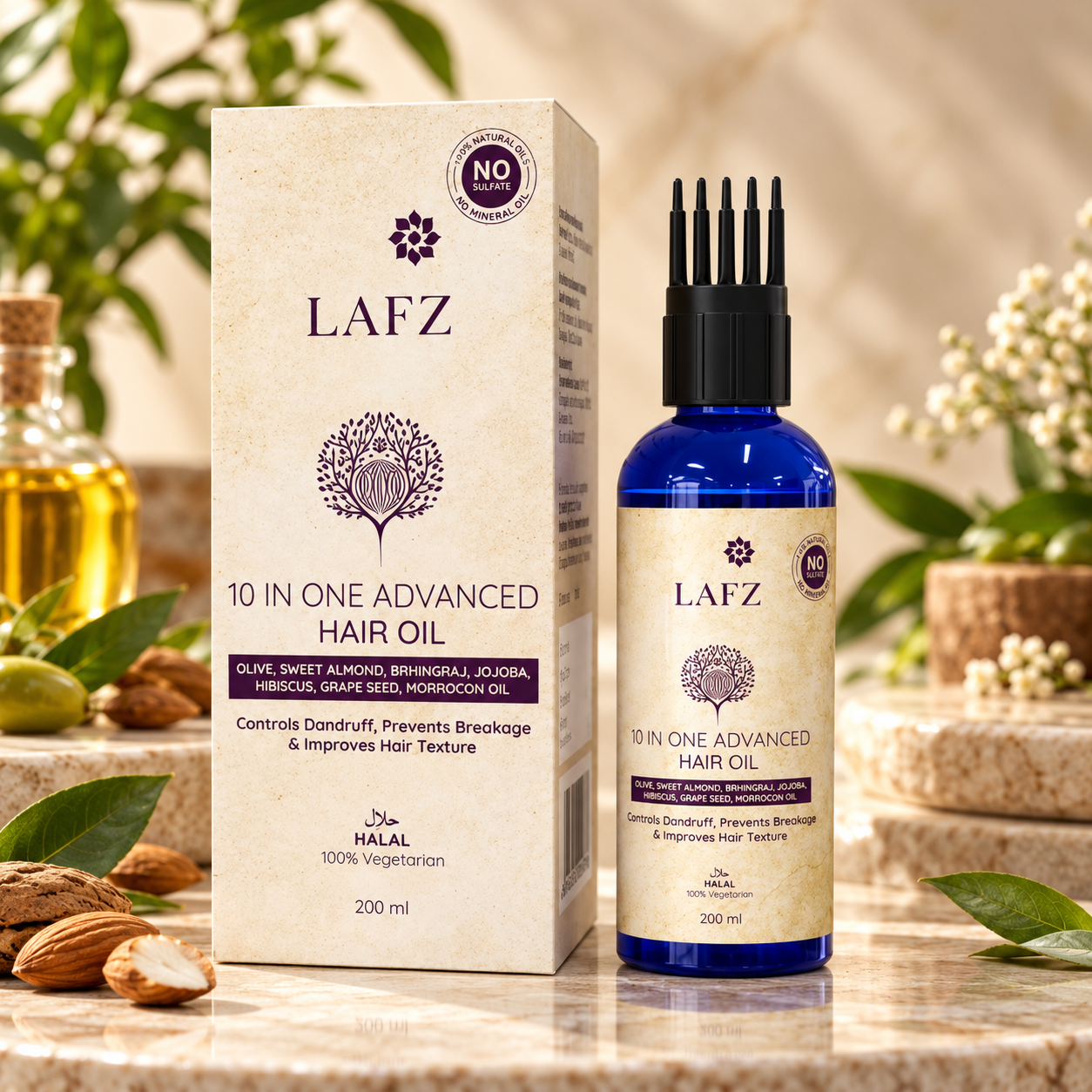 LAFZ  10-In-1 Advanced Hair Oil  For Dandruff & Hair Fall