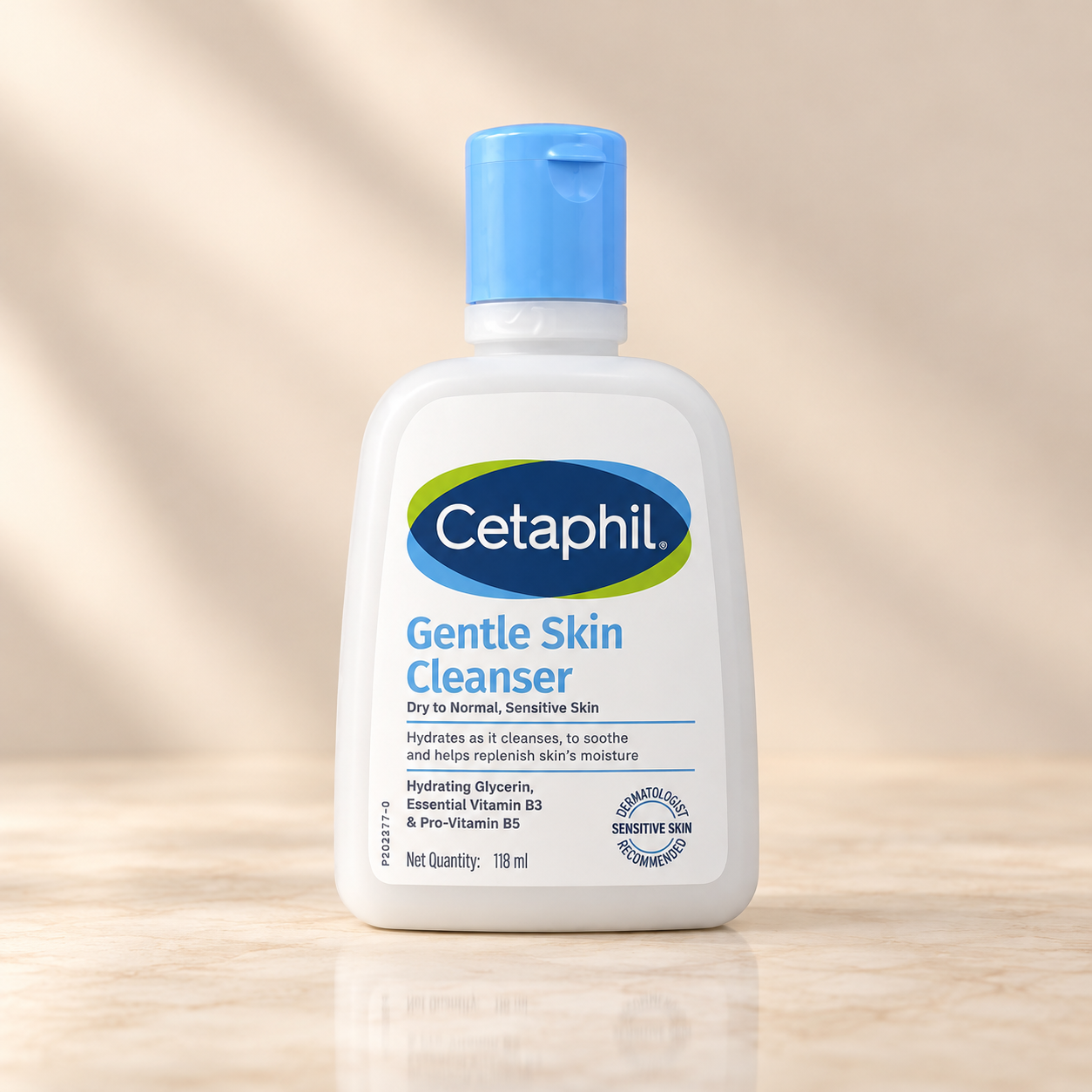Cetaphil Gentle Skin Hydrating Face Wash 118ml, Paraben Free, Sulphate-Free Gentle Skin Hydrating Cleanser with Niacinamide, Vitamin B5 for Dry to Normal, Sensitive Skin