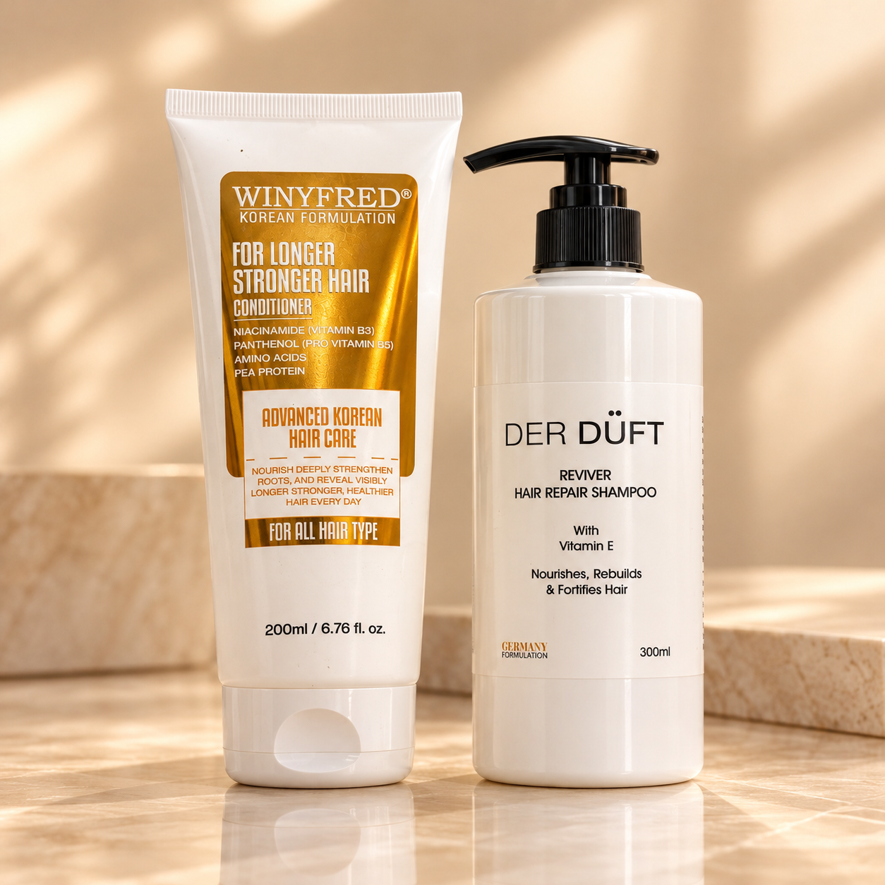 Hair Care Combo for Men & Women – DER DUFT Shampoo & WINYFRED Conditioner