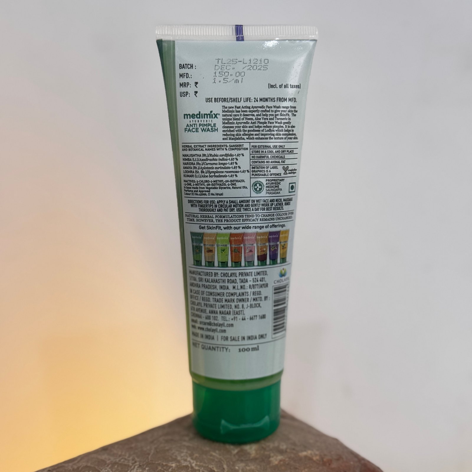 Medimix Ayurvedic Anti Pimple Face Wash, 100ml