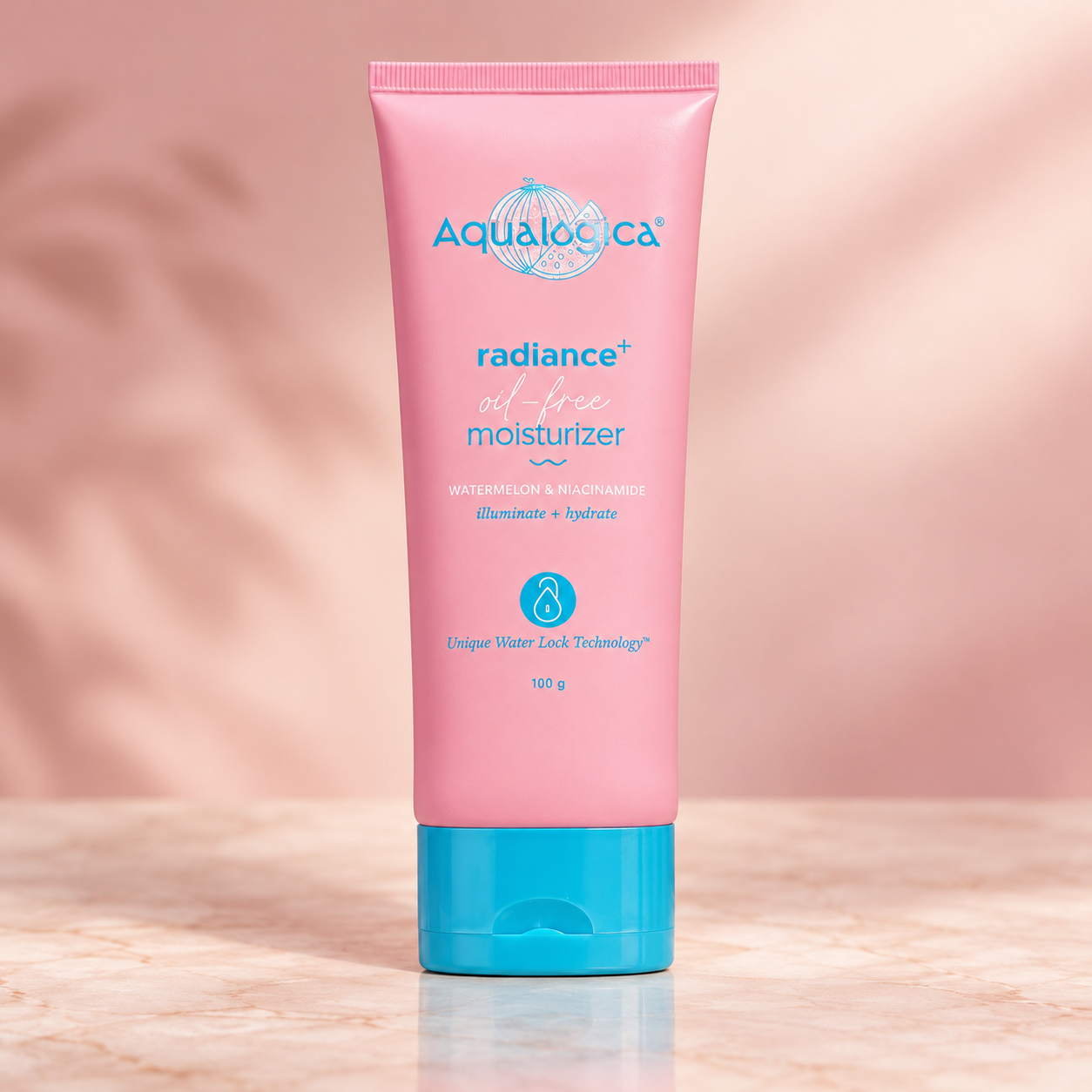 Aqualogica Radiance+ Oil-Free Moisturizer with Watermelon & Niacinamide for Deeply Nourished, Combination Skin, Oil-Free & Radiant Skin of Men & Women -100g
