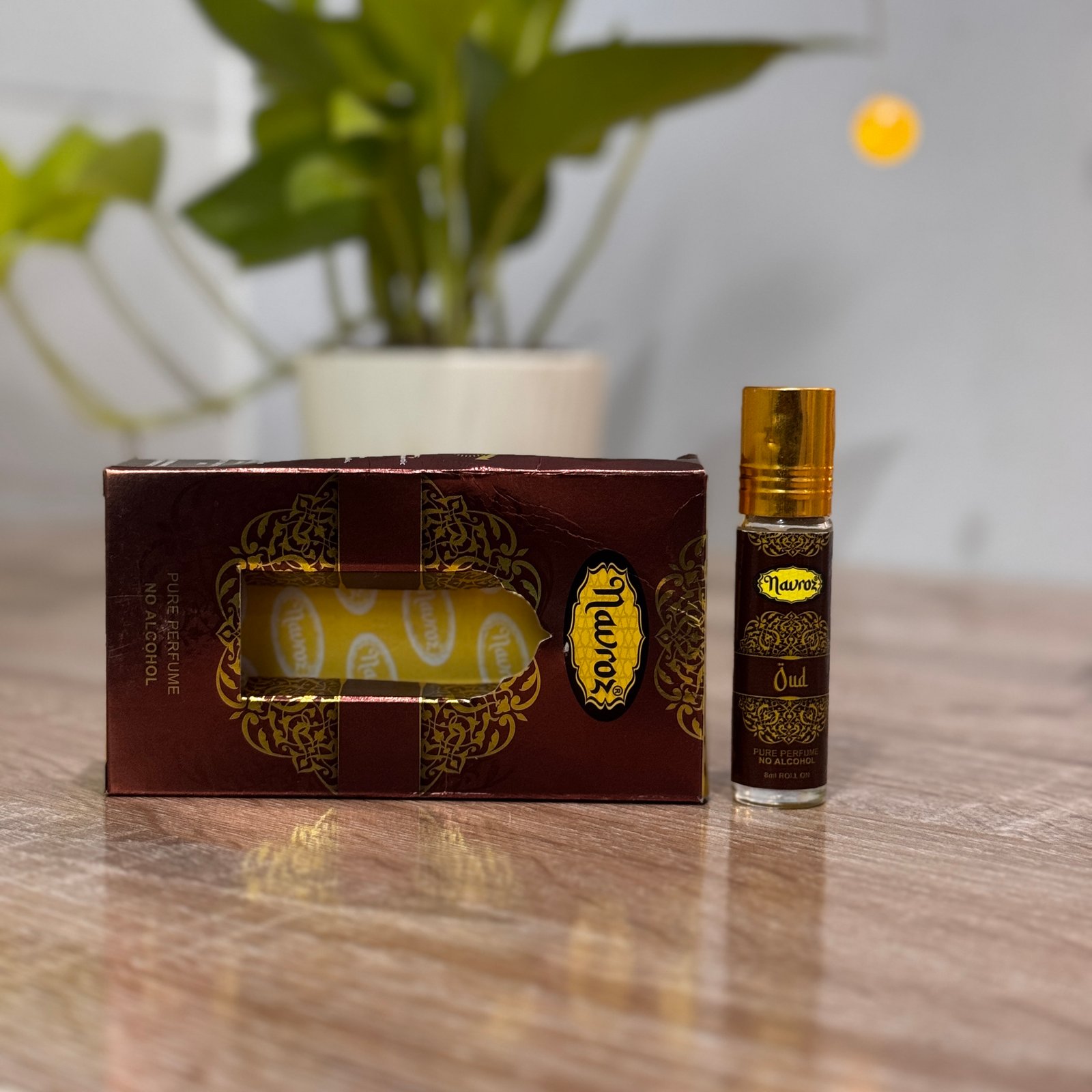 Navroz Pure Perfume Attar No Alcohol 2 x 8 ml Musk Rose & White Oud