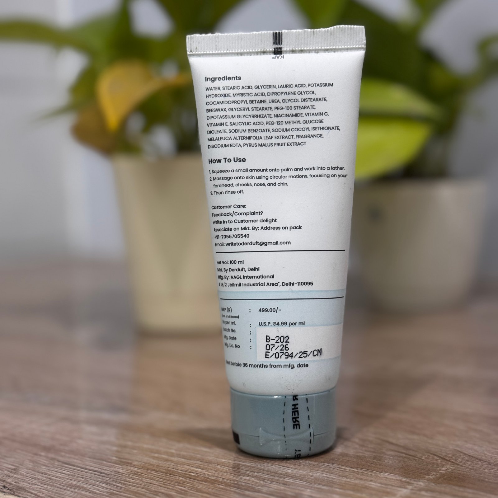 DER DRAFT Acne Solution Serum Foam Cleanser – 100 ml