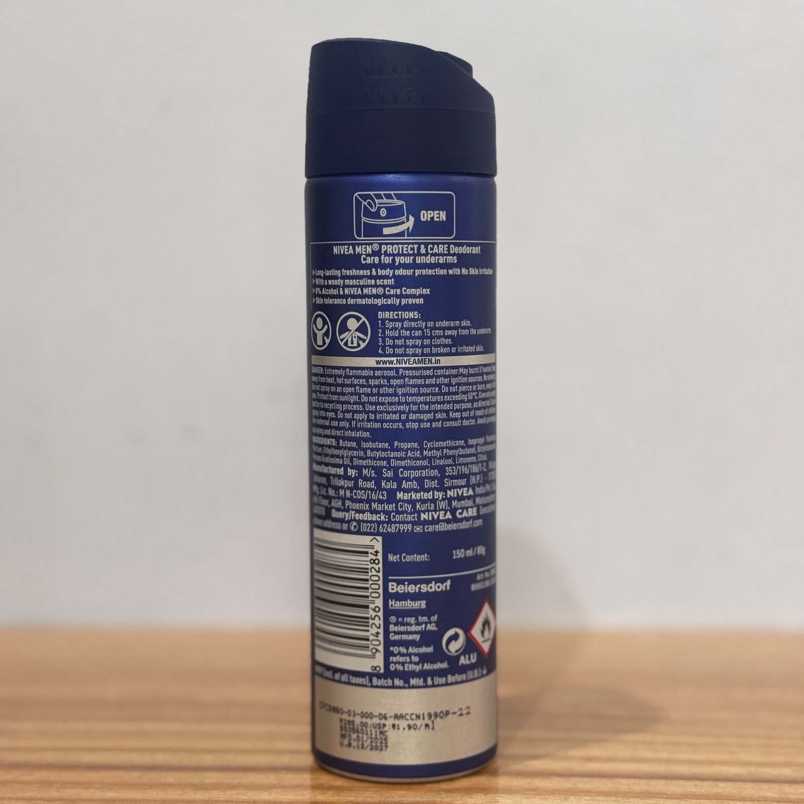 NIVEA DEO SPRAY PROTECT & CARE ANTI PERSPIRANT MALE 150ML