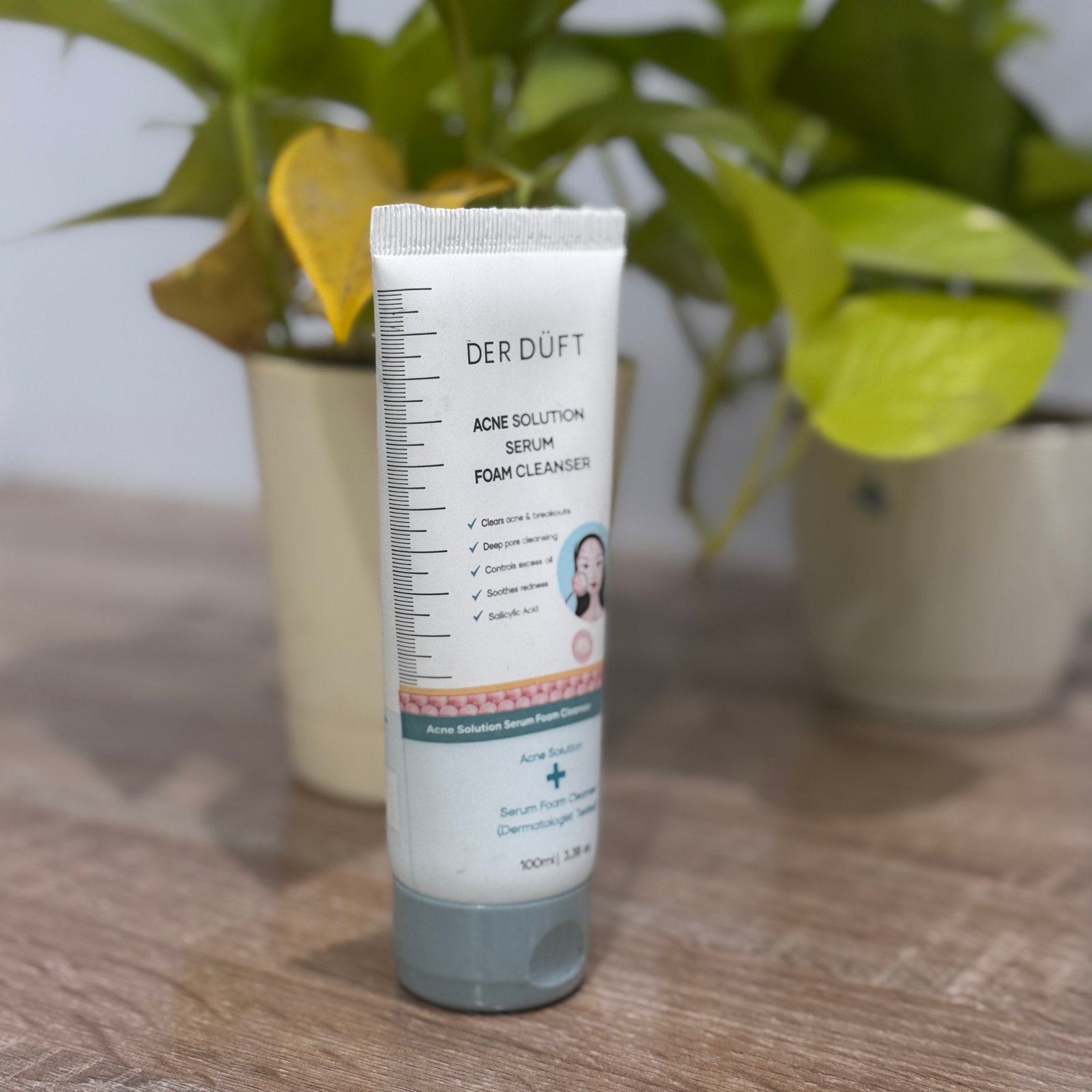 DER DRAFT Acne Solution Serum Foam Cleanser – 100 ml