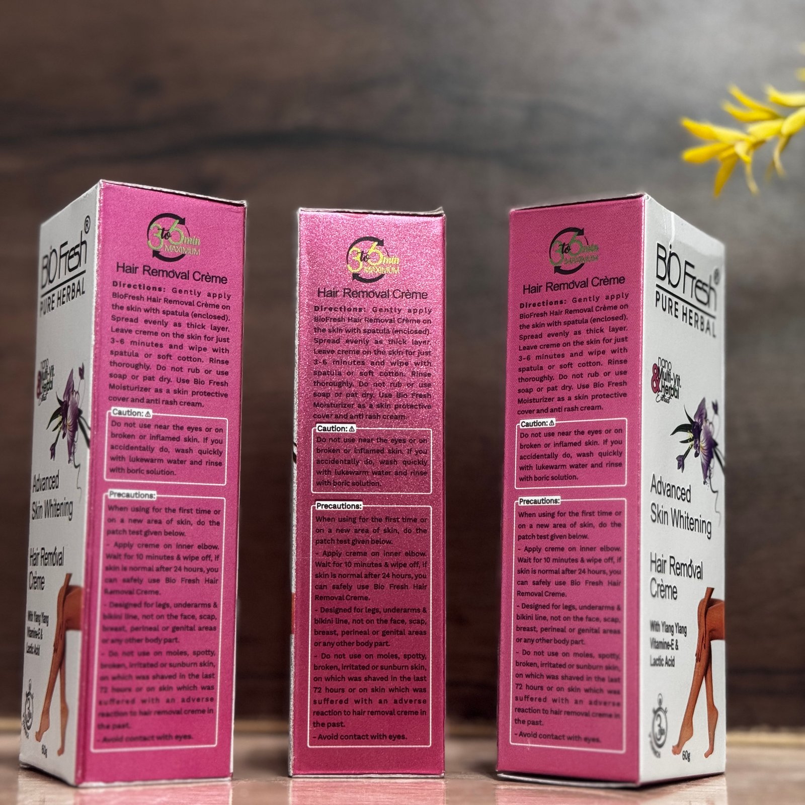BIOFRESH Herbals Hair Removal Cream for Women – 60 g, Pack of 3 combo