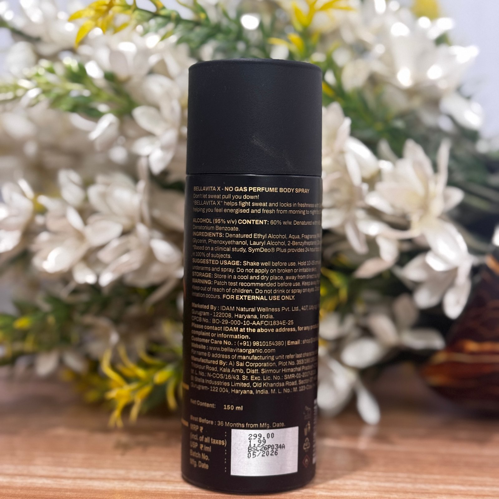 Bellavita X No Gas Perfume Body Spray 150 ml