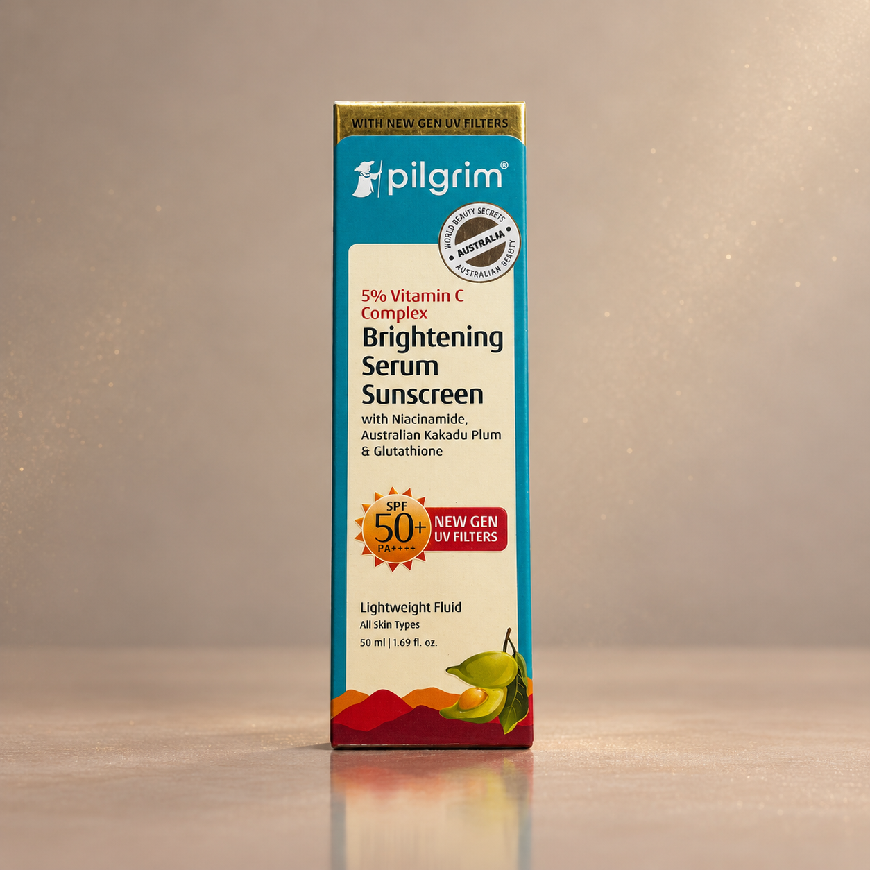 Pilgrim 5% Vitamin C Complex Brightening Serum Sunscreen SPF 50+ PA++++ – 50 ml